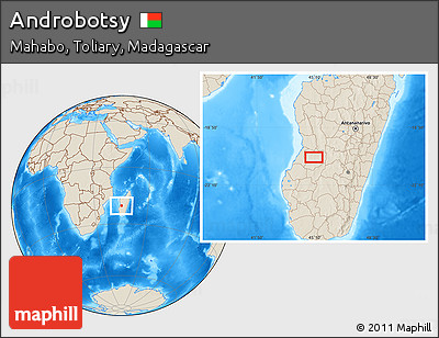 Shaded Relief Location Map of Androbotsy