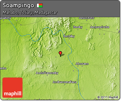 Physical Map of Soampingo