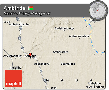 Shaded Relief Map of Ambinda