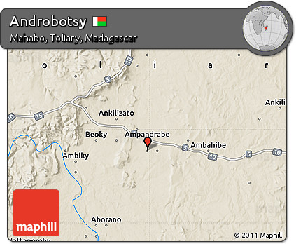 Shaded Relief Map of Androbotsy
