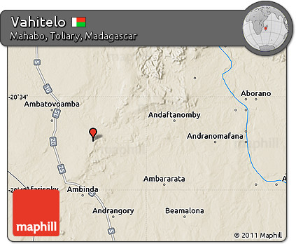 Shaded Relief Map of Vahitelo