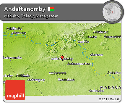 Physical Panoramic Map of Andaftanomby