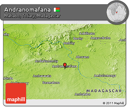 Physical Panoramic Map of Andranomafana