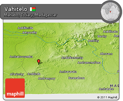 Physical Panoramic Map of Vahitelo