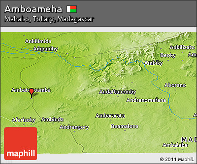 Physical Panoramic Map of Amboameha