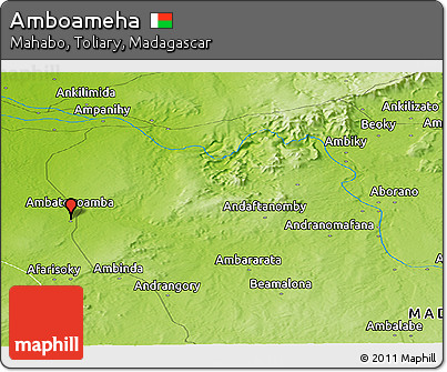 Physical Panoramic Map of Amboameha