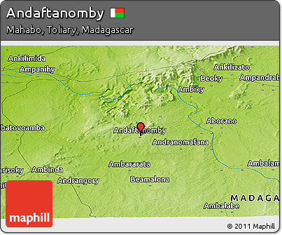 Physical Panoramic Map of Andaftanomby