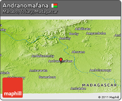 Physical Panoramic Map of Andranomafana
