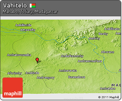 Physical Panoramic Map of Vahitelo