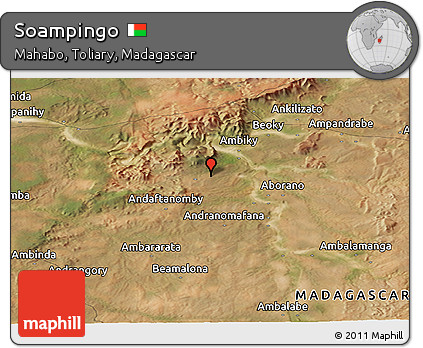 Satellite Panoramic Map of Soampingo