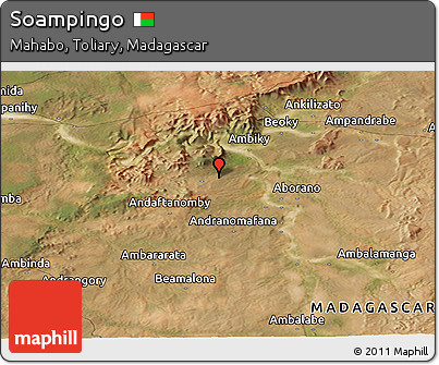 Satellite Panoramic Map of Soampingo