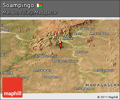 Satellite Panoramic Map of Soampingo