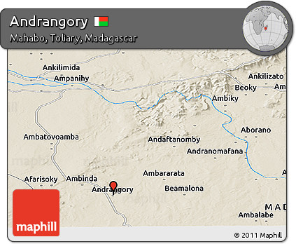 Shaded Relief Panoramic Map of Andrangory