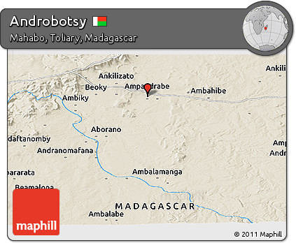 Shaded Relief Panoramic Map of Androbotsy