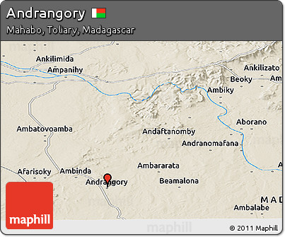 Shaded Relief Panoramic Map of Andrangory
