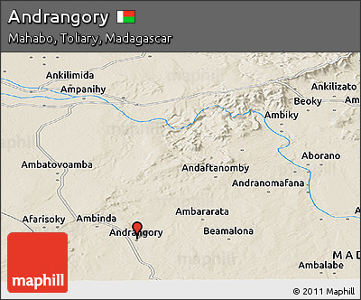 Shaded Relief Panoramic Map of Andrangory