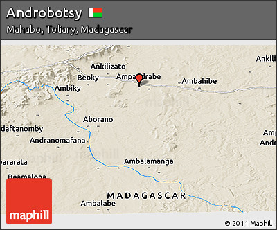 Shaded Relief Panoramic Map of Androbotsy