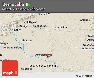Shaded Relief Panoramic Map of Bemetaka