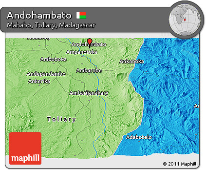 Political Panoramic Map of Andohambato