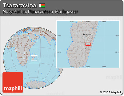 Gray Location Map of Tsararavina