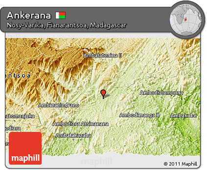 Physical Panoramic Map of Ankerana