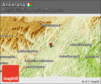 Physical Panoramic Map of Ankerana