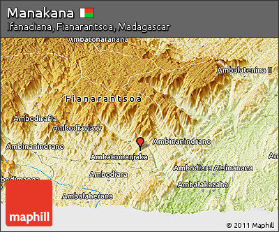 Physical Panoramic Map of Manakana
