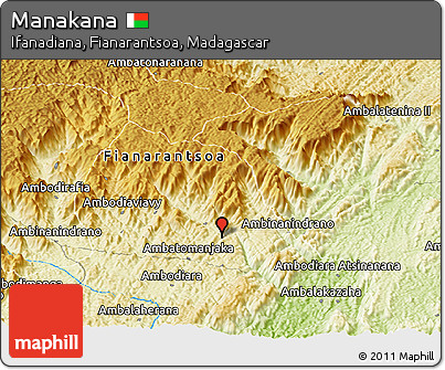 Physical Panoramic Map of Manakana