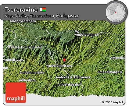 Satellite Panoramic Map of Tsararavina