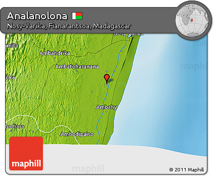 Physical 3D Map of Analanolona