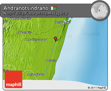 Physical 3D Map of Andranotsindrano