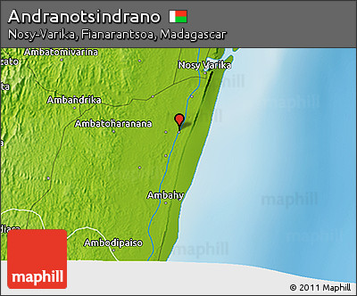 Physical 3D Map of Andranotsindrano