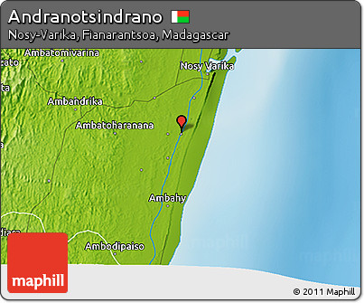 Physical 3D Map of Andranotsindrano