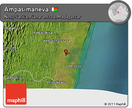 Satellite 3D Map of Ampasimaneva
