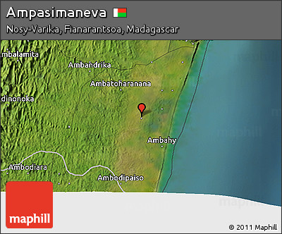 Satellite 3D Map of Ampasimaneva