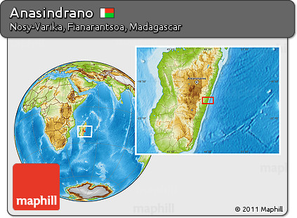 Physical Location Map of Anasindrano
