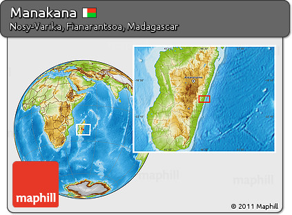Physical Location Map of Manakana