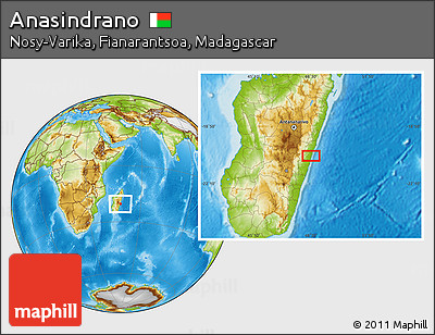 Physical Location Map of Anasindrano