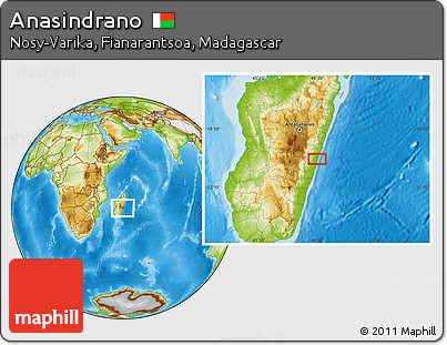 Physical Location Map of Anasindrano
