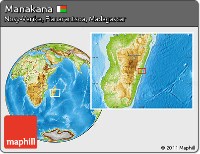 Physical Location Map of Manakana