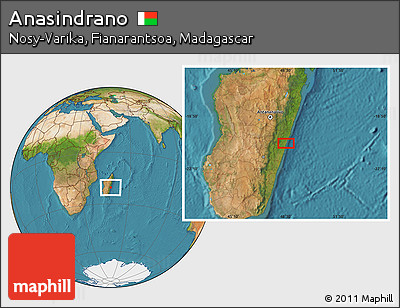 Satellite Location Map of Anasindrano