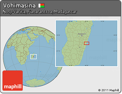 Savanna Style Location Map of Vohimasina