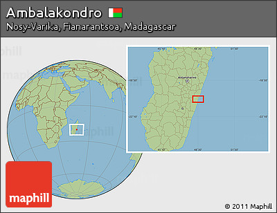 Savanna Style Location Map of Ambalakondro