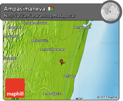 Physical Map of Ampasimaneva