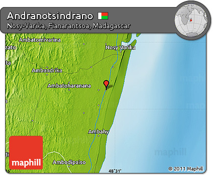 Physical Map of Andranotsindrano