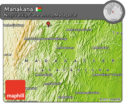 Physical Map of Manakana