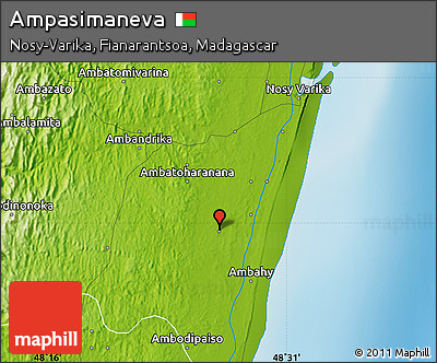 Physical Map of Ampasimaneva