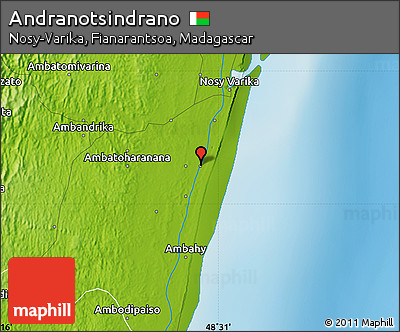 Physical Map of Andranotsindrano