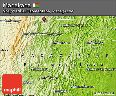 Physical Map of Manakana