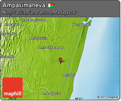 Physical Map of Ampasimaneva